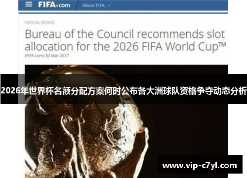 2026年世界杯名额分配方案何时公布各大洲球队资格争夺动态分析